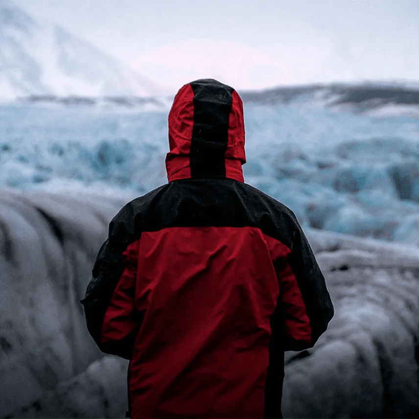 On a glacier